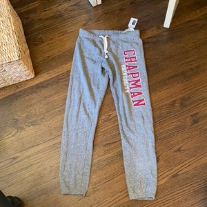 Gray Chapman University women’s sweatpants medium